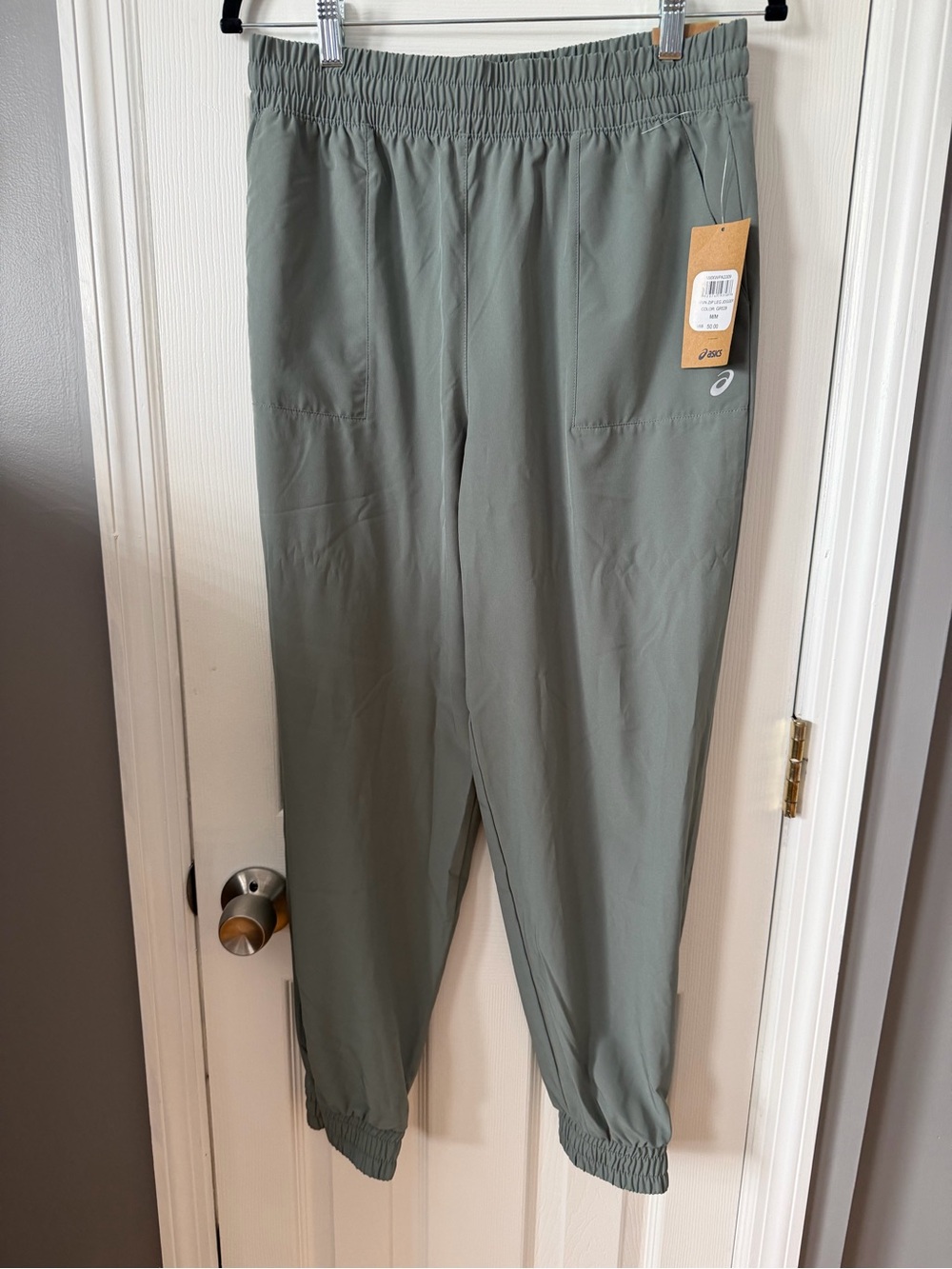 ASICS Olive Green Zip-Leg Joggers